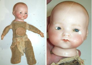 9 " Antique German Armand Marseille Am 351 Dream Baby Doll