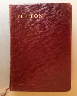 Antique Book Poetical John Milton Illustrated Leather Bound Gilt Edged