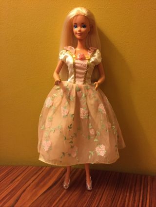 Vintage Barbie Doll With Dress And Shoes - Mattel