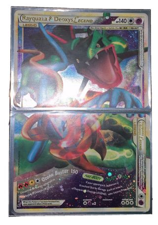 Pokémon Rayquaza & Deoxys Legend 89 & 90/90 Ultra Rare Top & Bottom Nm Holo