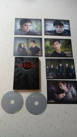Eclipse: The Twilight Saga.  Dvd.  2 - Disc Collectors Gift Set Box Set 6 Rare Cards