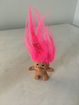 Rare Vintage 1989 Pink Hair Troll Small Mini Figurine Toy