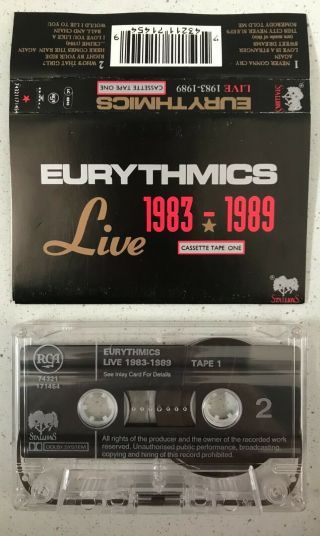 Eurythmics Rare Saudi Arabia Cassette Tape Live 1983 - 1989 Vol 1 Annie Lennox