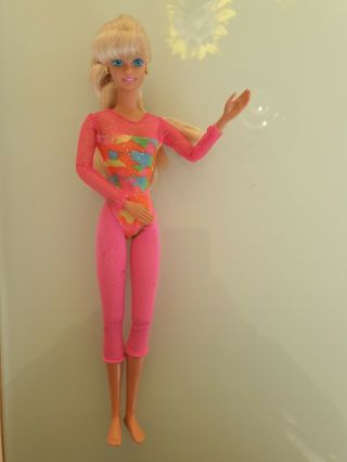 Vintage 1980`s Barbie 12 " Doll Mattel Toys In Pink Leotard & Leggings