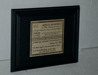 Andy Warhol Velvet Underground Nico 1966 Utra Rare Very Early Concert Framed Ad