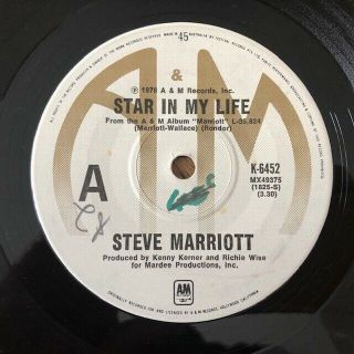Steve Marriott - Rare Aussie 45 " Star In My Life " 1976 [small Faces]
