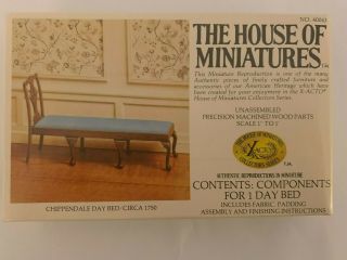 The House Of Miniatures Kit - Chippendale Day Bed 40043,  Box Is Opened