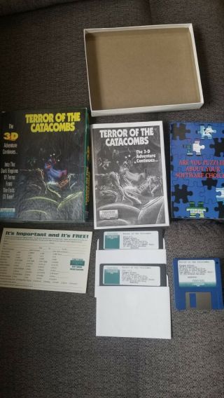 Terror Of The Catacombs Ibm Pc Game Vintage Rare Complete