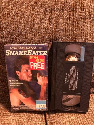 Snake Eater 1989 Rare Vhs Lorenzo Lamas Action Media Home Entertainment