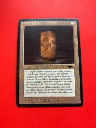 Magic Mtg Antiquities Bronze Tablet Card - Kj034