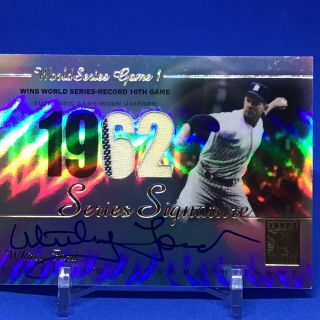 2003 Topps Tribute World Series Whitey Ford Auto Autograph Patch Jersey Rare