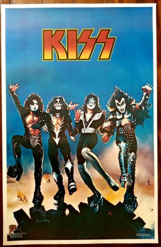 Kiss Aucoin Vintage Rare Destroyer Poster 1976 Boutwell Nos