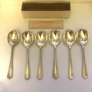 Vintage Soup Spoons X 6 Silver Plated Cultery