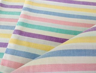 Vintage Retro Pair Pastel Candy Stripe Pillowcases Bedding