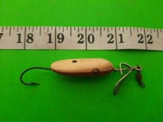 Vintage Al Foss Oriental Wiggler No.  3 Red White Lure. ,  Needs Cleaned Up