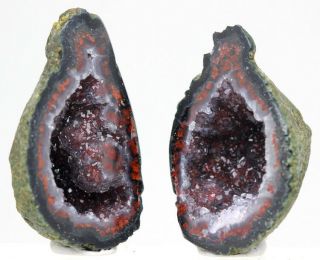 RARE Geode Pair Crystal Cluster Tabasco Mexico Tobasco Wire Wrapping Jewelry 2