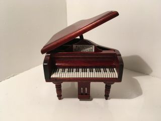 Vintage Dollhouse Miniatures Wooden Piano W/ Moving Parts 89