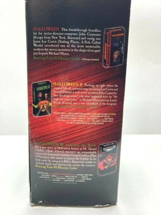 INSANELY RARE Blockbuster Presents Halloween Trilogy VHS Boxset MOVIES 3