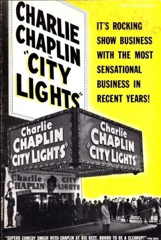 City Lights Pressbook Charlie Chaplin,  Rare Uncut