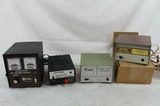 4 Vintage Cb Ham Radio Regulated Dc Power Supply Vista Pos 123z Pyramid Rare