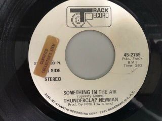 Thunderclap Newman - Rare Us Promo 45 " Something In The Air " 1969 Ex