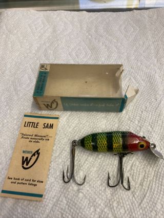 Vintage Weber Little Sam Frog Pattern Fishing Lure