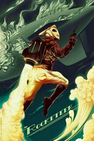 Rocketeer Mondo Print By Kevin Tong 237 Of Only 325 Out Of Print And Rare