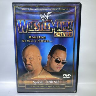 Wrestlemania X7 Dvd 2001 The Rock Vs.  Stone Cold Steve Austin Rare Wwf Wwe Oop