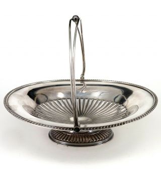 Silver Fruit Bowl Or Dish Circular Form On A Spreading Foot By Mark Willis