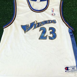 VTG 90s Michael Jordan Wizards Nba Champion Jersey Rare Vintage Mens M Size 40 3