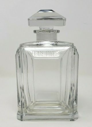 & Rare Jean Patou Crystal Glass Decanter For Liqour