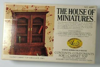 1/12 Closed Cabinet Top Kit 40001 House Of Miniatures 1970s Open/verified