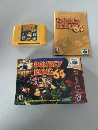 Donkey Kong 64 N64 Nintendo Cib Complete 1999 Rare No Expansion