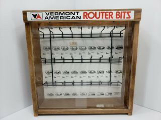 Vintage Rare - Vermont American Router Bits - Advertising Display Case -