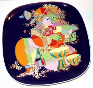 Rare Vintage Bjorn Wiinblad Rosenthal Studio Linie Porcelain 12 " Large Plate 1