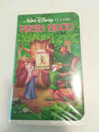 Vintage Rare Robin Hood Vhs Walt Disney Black Diamond Classic Isbn 1 - 55890 - 189 - 2