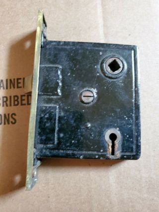 Vintage Door Locks,  Mortise Locks,  No Keys,  Unmarked.  Brass Plate
