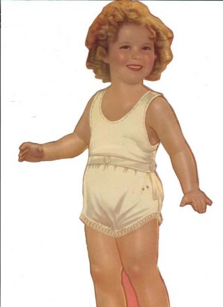 Vintage Shirley Temple Paper Doll 14 1/2 Inches