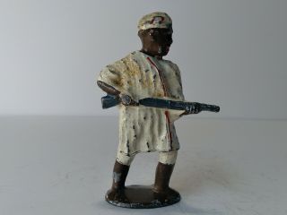Vintage Barclay Manoil Black African Soldier With Rifle Rare 2