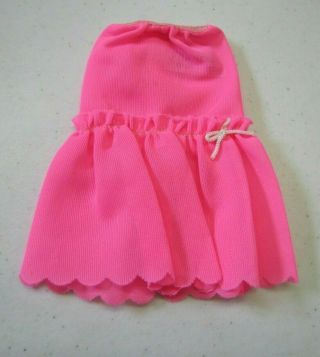 Vtg Mattel Barbie Doll Francie 1227 Hot Pink Slip Skirt " Long On Looks " 1969