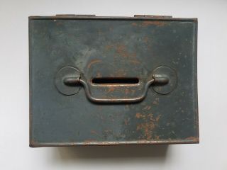 Old Antique Vintage Iron Tin Still Bank Piggy Bank Money Coin Saving Box 1920
