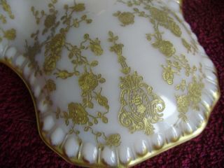 Cambridge Glass Crown Tuscan Rose Point RARE 3 Part Covered Candy Dish 3