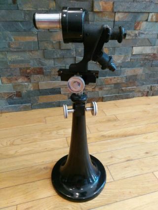 RARE Antique Vintage Bausch & Lomb B&L Vertical / Pedestal Stereo Microscope 3