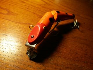 Creek Chub Jointed Pikie signed on top lure color 2