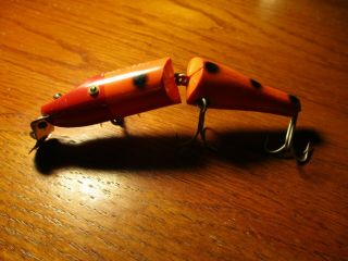 Creek Chub Jointed Pikie signed on top lure color 3