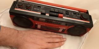 RARE VINTAGE Sanyo M - S350LE Vintage Ghettoblaster portable radio cassette player 2