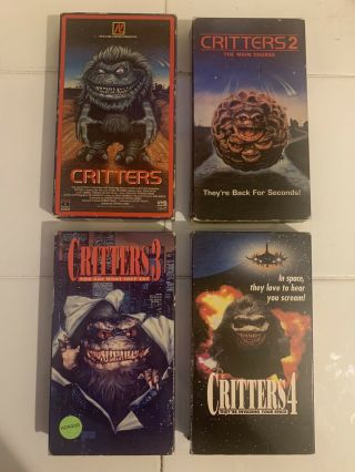 Critters 1 2 3 4 Vhs Rare 80s Horror Complete.