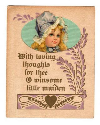 Vintage Antique Valentines Day Card Early 1900 