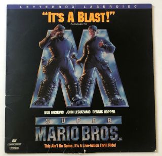 Mario Bros.  12” Laserdisc Letterbox Bob Hoskins Leguizamo Vintage Rare