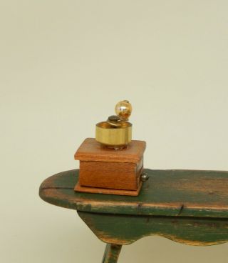 Vintage Antique Coffee Grinder Artisan Dollhouse Miniature 1:12 3